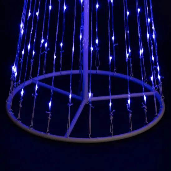 Northlight LED Lighted Christmas Cone Tree Outdoor Decoration - 9' - Blue {7}