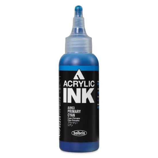 Holbein Acrylic Ink - Primary Cyan, 100 ml {1}