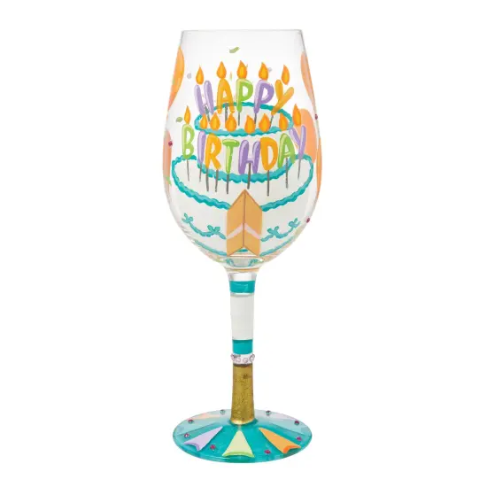 Enesco Lolita Birthday Slice Wine Glass {1}