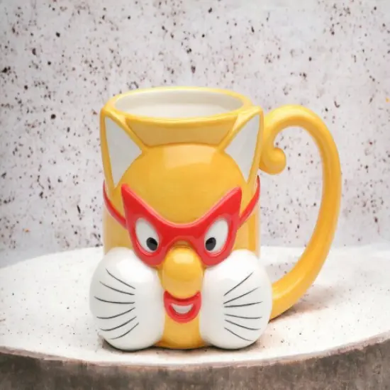 Ceramic Cat Wearing Glasses Mug, Home Décor, Gift for Her, Gift for Mom, Kitchen Décor, Cat Lovers Gift, Pet Loss Gift {2}