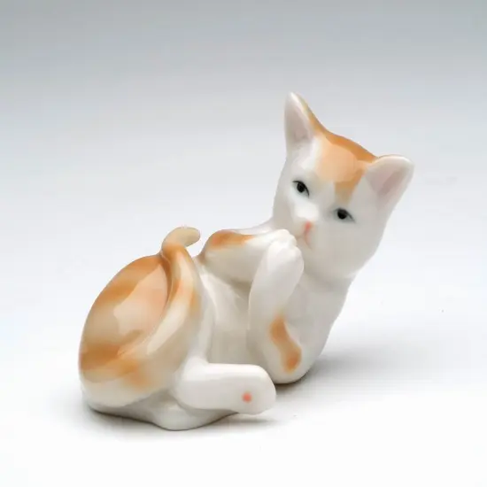 Ceramic Rolling Cat Figurine, Home Décor, Gift for Her, Gift for Mom, Gift for Daughter, Cat Lovers Gift, Pet Loss Gift {3}