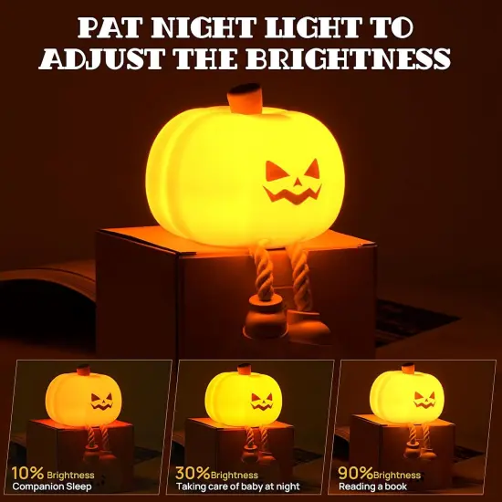 Cute LED Pumpkin Lamp with 3 Level Dimmable {3}