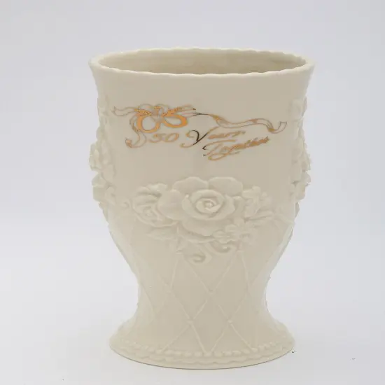 Ceramic 50th Anniversary Flower Vase, Anniversary D&eacute;cor or Gift {3}