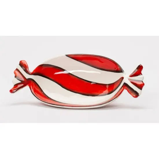 Ceramic Peppermint Candy Dish, Candy for Santa, Christmas Decor, Gift for Her, Gift for Mom, Kitchen Decor {3}