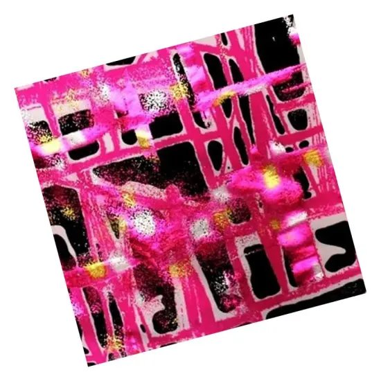 Cellular Foil Printed Spandex Orange {4}