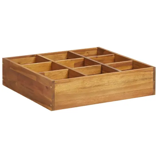 vidaXL Herb Garden Raised Bed Solid Wood Acacia 23.6"x23.6"x5.9" {2}