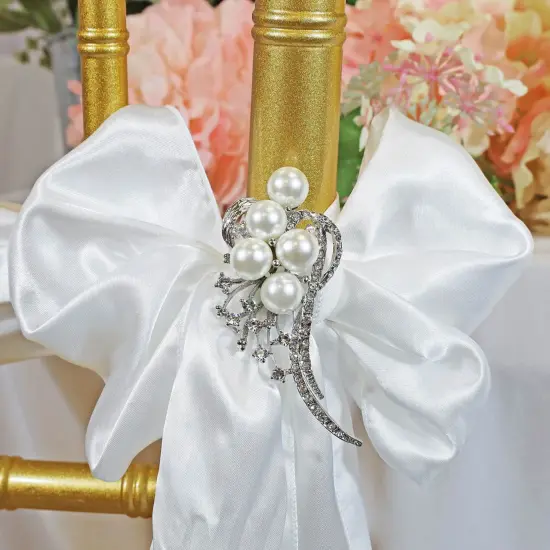 Shooting Star Rhinestone Chair Sash Buckle Silver Metal Accent 2 Inch Width {2}