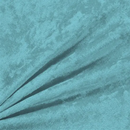 1 Yard Light Teal Crushed Panne Velour Fabric 58/60" Wide, 100% Polyester, Soft Velvet for Apparel, Decor & Crafts {1}