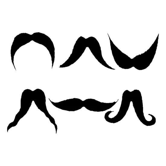Shape It 6 Ways Black Moustache Costume Accessory {1}