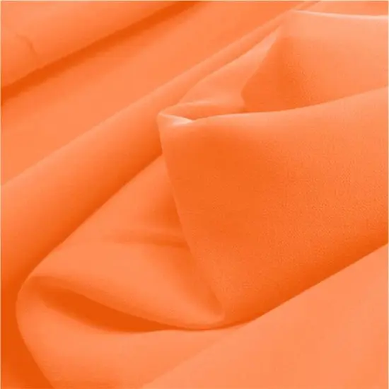 1 Yard Pebble Georgette Orange Fabric, 100% Polyester, 58/60&rdquo; Wide, Lightweight & Flowing for Apparel & D&eacute;cor {1}