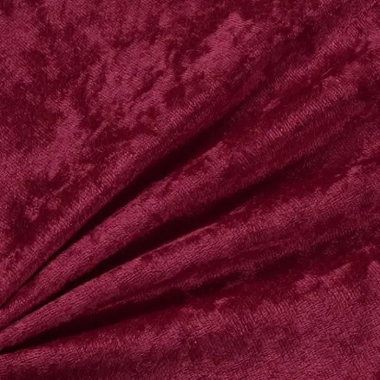 1 Yard Burgundy Crushed Panne Velour Fabric 58/60" Wide, Stretch Velvet Material 100% Polyester {1}