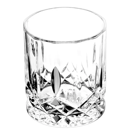 Ornate Designed Crystal Decanter with 6 Cups Set Silver {3}