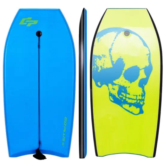 42" Lightweight Super Bodyboard Surfing W/Leash IXPE Deck EPS Core Boarding Green & Yellow {4}