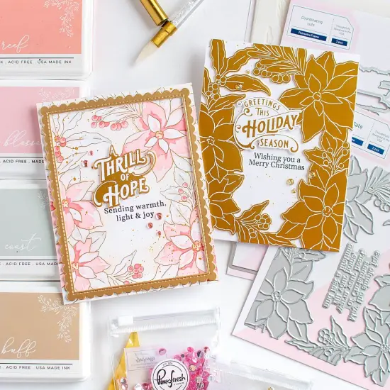 Pinkfresh Studio Press Plate-Holiday Greetings Sentiments {3}