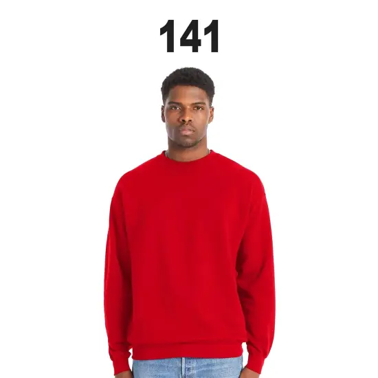 Men's Heavyweight Crew Neck Fleece Pullover Sweatshirt | RADYAN&reg; BROWN {3}