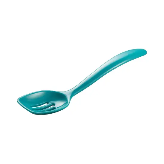 Hutzler 7.5-Inch Melamine Mini Slotted Spoon Turquoise {1}