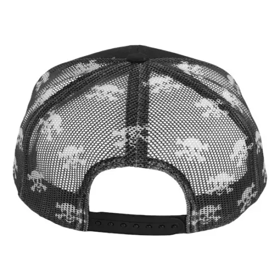 Kati&reg; Printed Mesh Trucker Cap Black/ Black/ Skull {2}