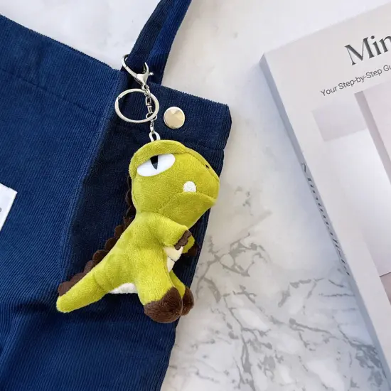 Wrapables Cute Plush Keychain Pendant Charm for Bag, Dinosaur {3}