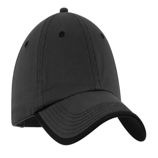 Port Authority&reg; Vintage Washed Contrast Stitch Cap Stone/ Black {8}