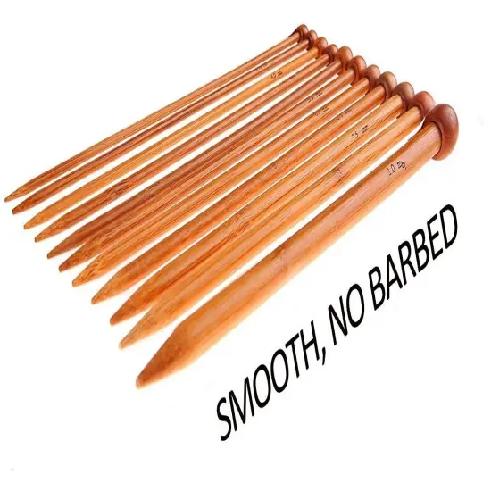 Bamboo Knitting Needles Set Knitting Needle Case Kits for Beginners Wooden Wood {6}