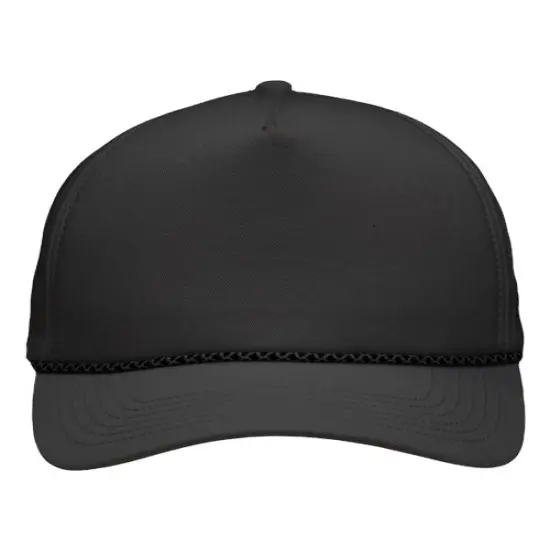 Sportsman&reg; Five Panel Rope Heritage Fit Cap Black {5}