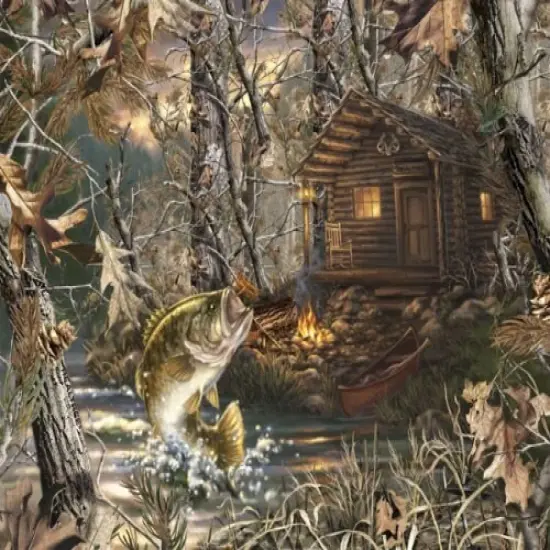 Fishing Scene Edible Cake Topper (1/4 Sheet) {1}