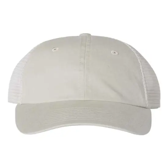 Valucap&reg; Washed Cotton Mesh Back Cap Stone/ Stone {1}