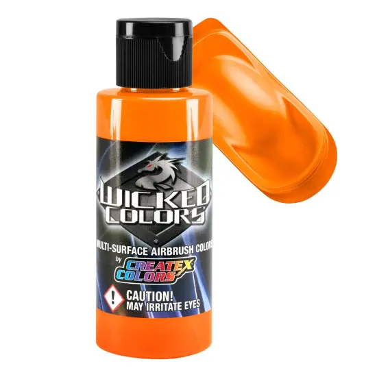 Orange - Wicked Colors Airbrush Paint, Semi-Gloss Finish, 2 oz. {1}