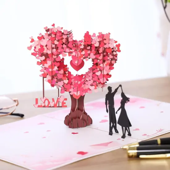 Pop Up Anniversary Card - 6x8 inch (Heart Tree) {3}