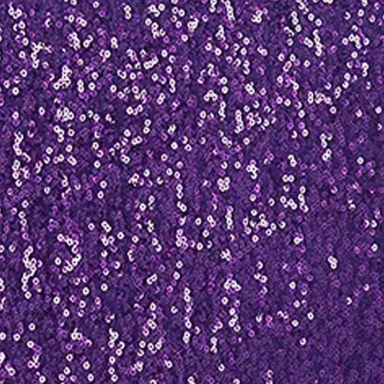 1 Piece Eggplant Purple Sequin Spandex Chair Cap 13.5 inch by 10 inch Wedding Decor {3}