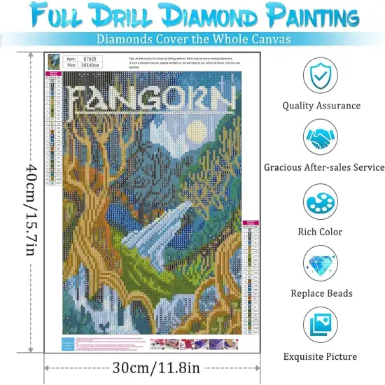 6Packs Ring Abstract Landscape Diamond Painting Kits for Adults {2}