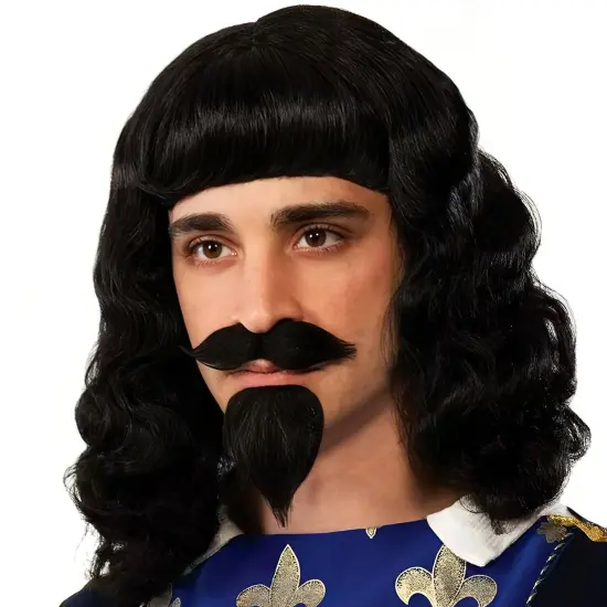 Musketeer Wig, Moustache, Goatee Costume Accessory Adult Men {1}
