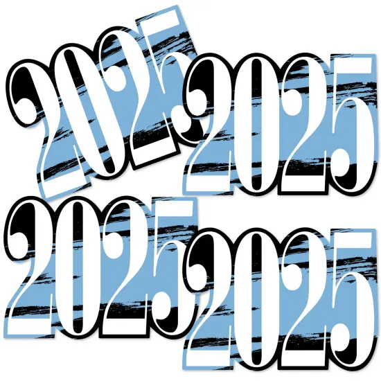 Big Dot of Happiness 2025 Light Blue Graduation Decorations - DIY Party Essentials - Set of 20 {3}