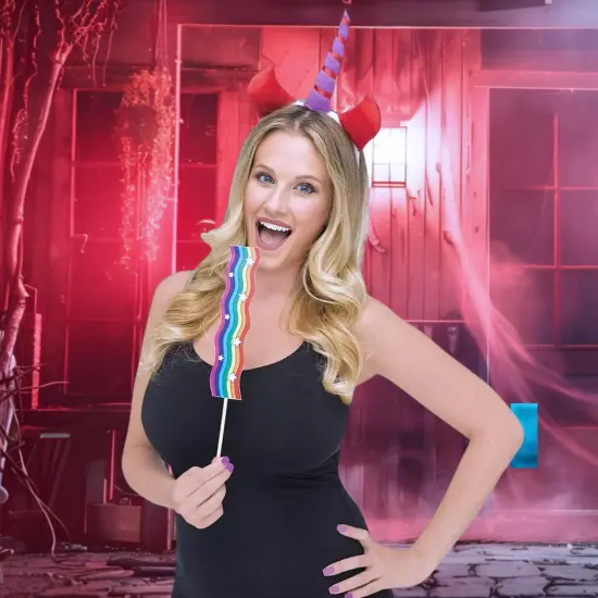 Snapchat Unicorn Filter Adult Costume Kit {4}