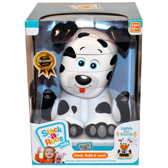Stack-a-Roos Pals: Dalmatian Puppy - Lights & Sounds, 5pc Stacking Animal Tower, Build & Learn To Count, Nesting STEM Toy, Baby-Toddlers Ages 12 mo+ {5}