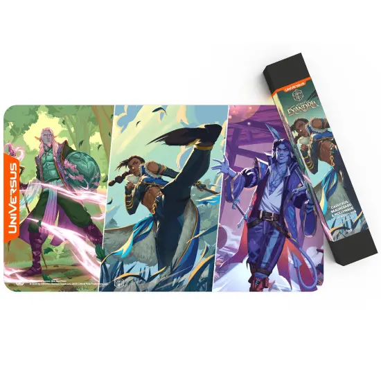 UniVersus: Critical Role: Heroes of Exandria - Caduceus, Beauregard & Mollymauk of The Mighty Nein Playmat - 24x14", Neoprene, Tabletop Game Accessory {3}