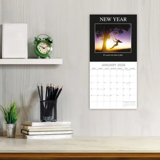 The Gifted Stationary 2026 Square Wall Calendar, Demotivation, 16-Month Funny Corner Theme Hanging Calendar with 180 Reminder Stickers, Month Planner for Home, or Creative Spaces, 12x12 In Multicolor {2}