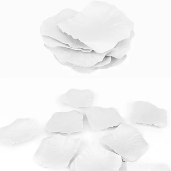 500 Pcs Exquisite White Rose Petals, Emulation Silk Rose Petals, Artificial Flower Petal {4}