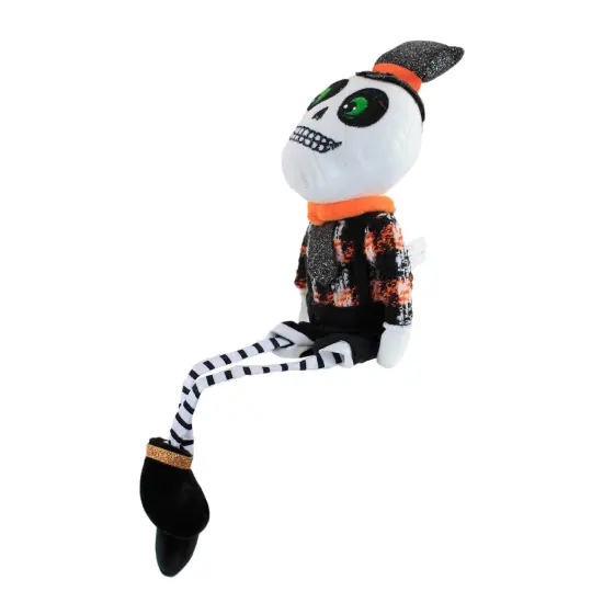 Gallerie Ii 19.0 Inch Sitting Halloween Skeleton With Dangling Legs Halloween Figurine , Halloween Decor Shelf Sitter Autumn Halloween Multicolored {3}