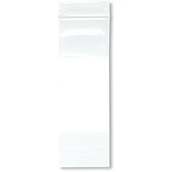 Plymor 2" x 6" (Pack of 100), 2 Mil White-Block Zipper Reclosable Plastic Bags {1}