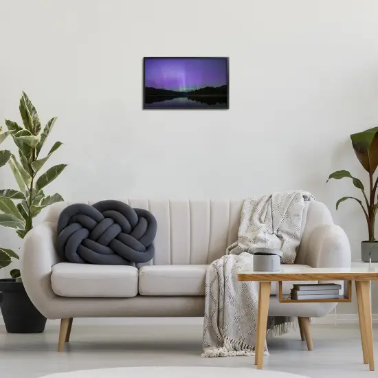 Stupell Industries Luminous Purple Northern Lights Framed Giclee Design by Nancy Crowell {2}