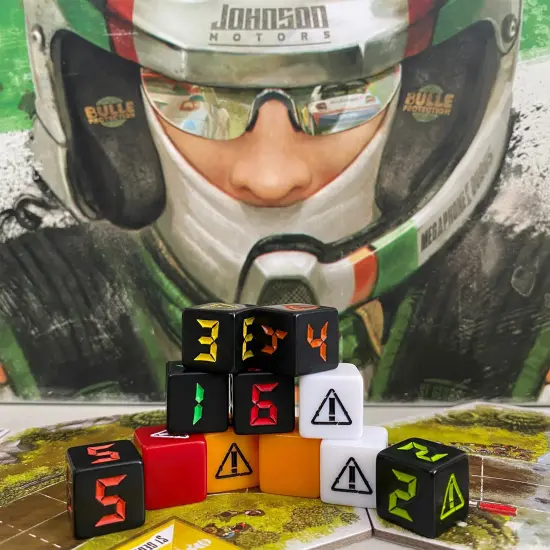 Synapses Games | Rallyman: DIRT - Dice Pack | Strategy Board Game Accessory | Race Cars with Dice | Includes 11 Custom Dice for 1 Player {5}