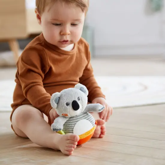 HABA Roly Poly Koala Wobbly Animal Chiming Baby Sensory Toys for Tummytime, Ideal Baby Toy for 6 Months+ Multicolor {7}