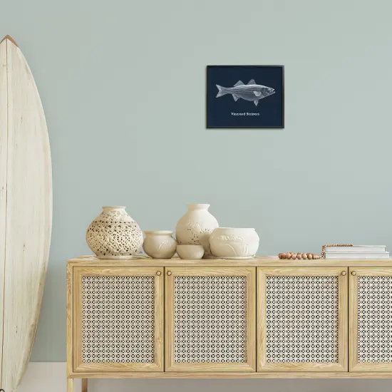 Stupell Industries Vineyard Stripers Fish Framed Giclee Design by Phillipa Katz {2}