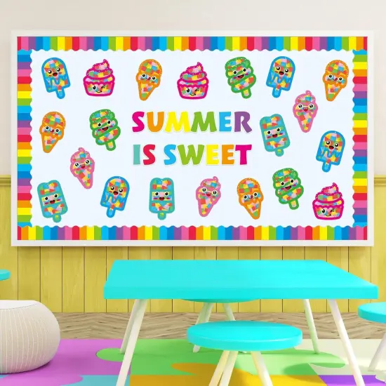 24 Sets Summer Ice Cream Suncatchers Craft Kits Summer Sweet Candy Tissue Paper Craft DIY Suncatchers Decoration {5}