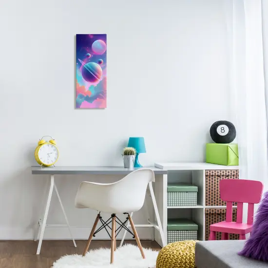 Stupell Industries Pastel Clouds with Planets Canvas Design by Wumples {2}