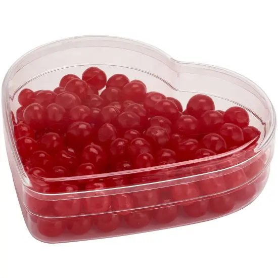 Pioneer Plastics 174C Clear Heart Shaped Plastic Container, 6" W x 1.375" H {5}