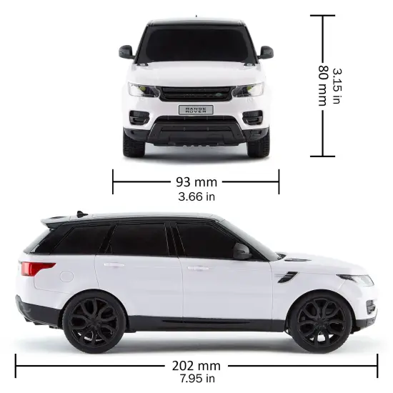 CMJ RC Cars: Range Rover - White - 1:24 Scale, Remote Control Radio SUV Vehicle, 2.4 Ghz, LED Headlights, Indoor-Outdoor Racing Toy, Licensed Model {3}