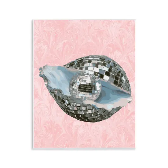 Stupell Industries Disco Oyster on Pink Wall Plaque Design by Lil' Rue {1}