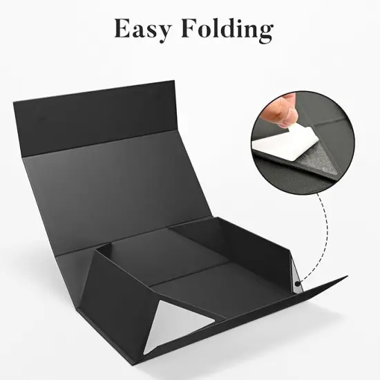 Large Gift Box 14"x8.5"x4.5" Birthday Gift Boxes for Presents for Anniversary Wedding Birthday,Black Gift boxes with Ribbon,Shredded Filler,Card {3}